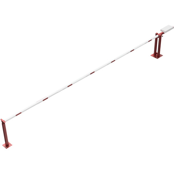 Access barrier with counterweight | and supporting post | clear width: 7000 mm | for padlock
